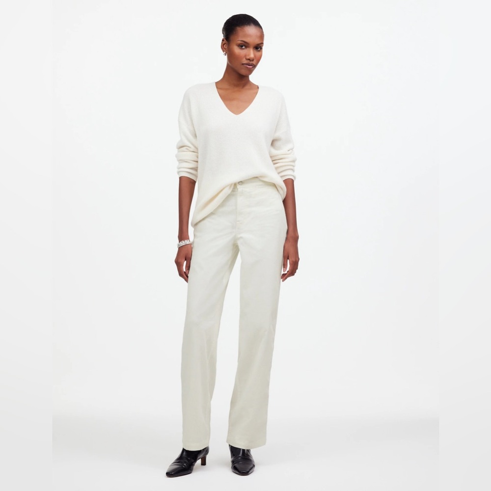 Madewell The Emmett Wide-Leg Pant in Corduroy: Welt Pocket Edition NWT Size 24